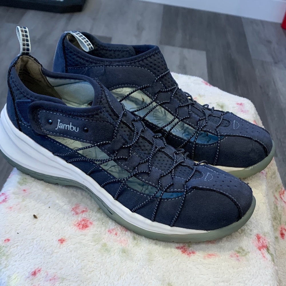 Jambu Navy and Gray Women's Athletic Sandals